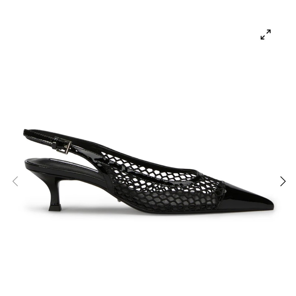 Brand new Tony Bianco kitten heels. Black Mesh with patent Toe . Size 7.5